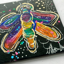 Load image into Gallery viewer, Rainbow BEE Magnet 3&quot;x 3&quot;  Original Painting - Rainbow Collection
