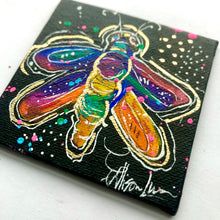 Load image into Gallery viewer, Rainbow BEE Magnet 3&quot;x 3&quot;  Original Painting - Rainbow Collection
