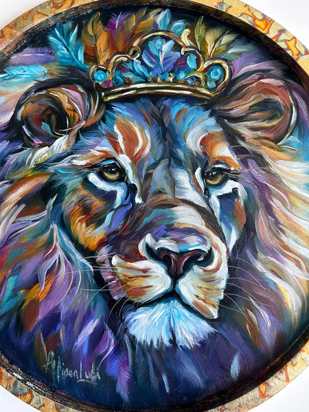 LION Noble yet Humble Art Original Oil Painting 14