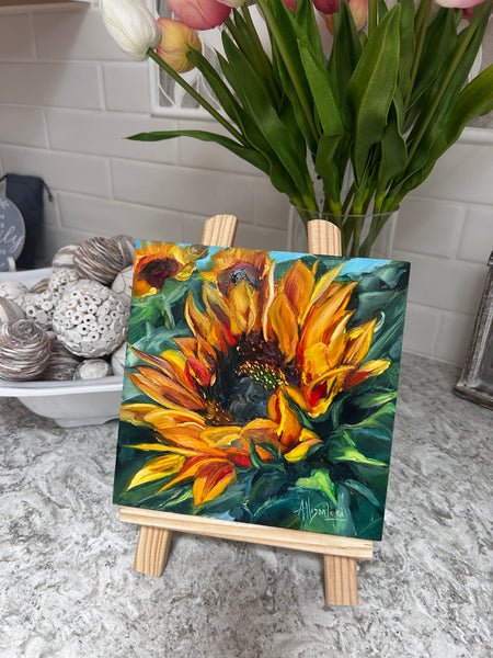 Pure Joy Sunflower Art Original Oil Painting Large 8