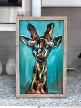 Load image into Gallery viewer, Perception Giraffe Original Oil Painting Framed 10”x16”
