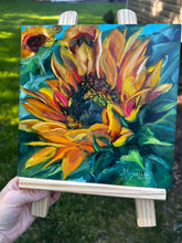 Load image into Gallery viewer, Pure Joy Sunflower Art Original Oil Painting Large 8" x 8"
