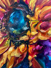 Load image into Gallery viewer, Bright Aura Sunflower Art Original Oil Painting Large 16” x 20”
