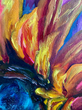 Load image into Gallery viewer, Bright Aura Sunflower Art Original Oil Painting Large 16” x 20”
