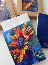 Load image into Gallery viewer, Sunflower Art Notecards Set of 6 or 12 - Today I Choose Joy - Blank Inside

