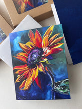 Load image into Gallery viewer, Sunflower Art Notecards Set of 6 or 12 - Today I Choose Joy - Blank Inside
