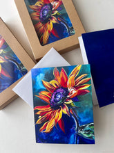 Load image into Gallery viewer, Sunflower Art Notecards Set of 6 or 12 - Today I Choose Joy - Blank Inside
