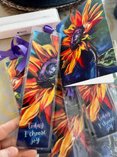 Load image into Gallery viewer, Sunflower Art Bookmark Today I Choose Joy
