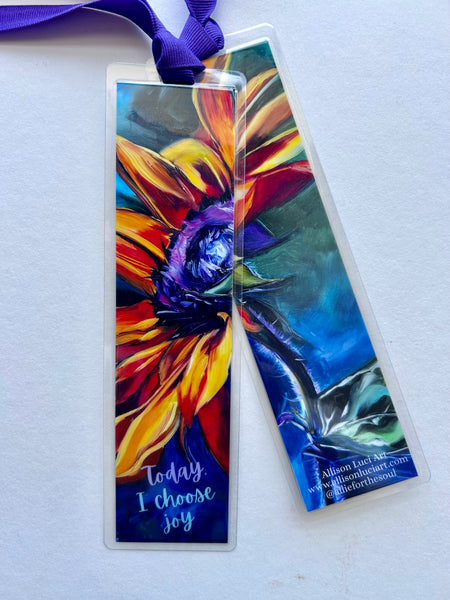 Sunflower Art Bookmark Today I Choose Joy