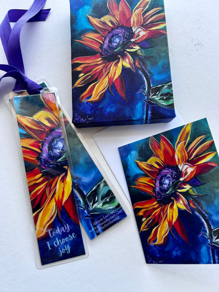 Sunflower Art Bookmark Today I Choose Joy