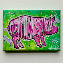 Load image into Gallery viewer, Summer Collection Compassion Pig (Avocado &amp; Pink) 5x7 Original Painting
