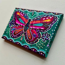 Load image into Gallery viewer, Summer Collection Boho Butterfly 5x7 Original Painting
