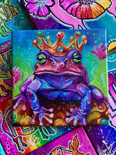 Load image into Gallery viewer, Summer Collection Magical Leaps Frog Original Oil Painting 8x8
