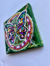 Load image into Gallery viewer, Summer Collection Stained Glass Wings of Hope 5 x 5 Original Painting
