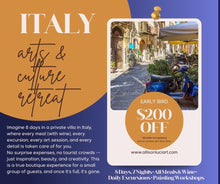Load image into Gallery viewer, ITALY Arts &amp; Culture Retreat with Allie - FALL 2026
