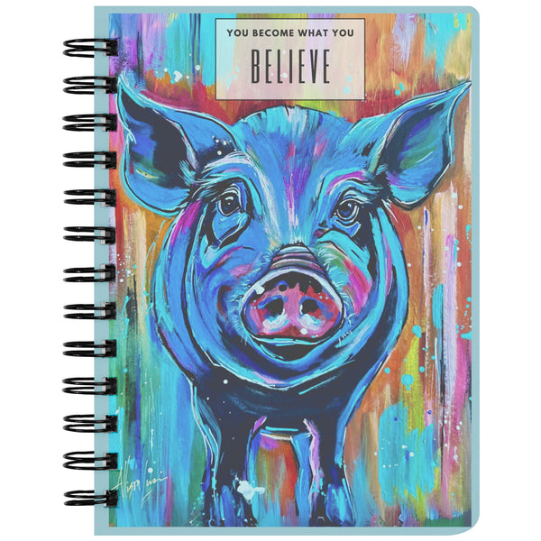 January, colorful pig of Hope - You Become what You Believe