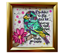 Load image into Gallery viewer, Light Enough to Fly Original Watercolor Painting 5”x 5” Framed
