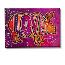 Load image into Gallery viewer, Summer Collection LOVE Pig 5x7 Original Painting
