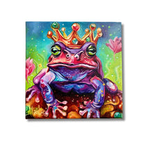 Load image into Gallery viewer, Summer Collection Magical Leaps Frog Original Oil Painting 8x8
