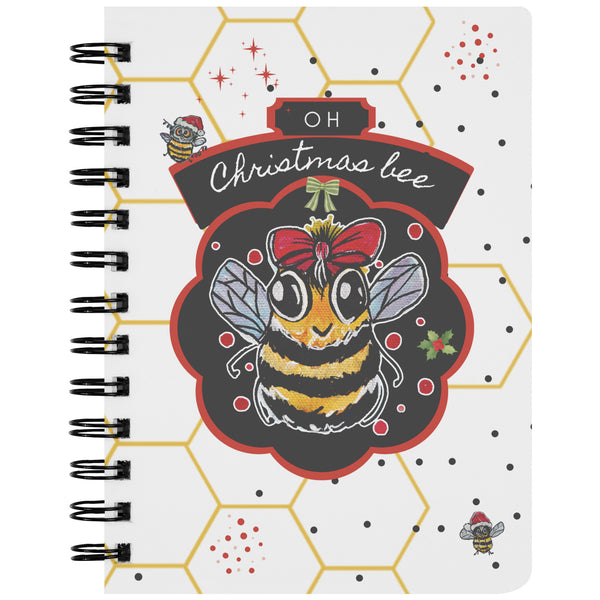 oh cute christmas bee journal notebook from painting cutest gift bee hive save the bees allie for the soul art