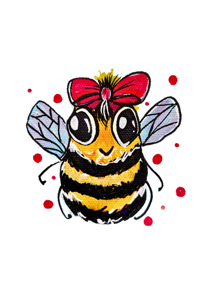 Oh Christmas Bee 5x7 Giclee Fine Art Print