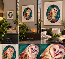 Load image into Gallery viewer, A Place to Belong Barn Owl Bird Art PRINTS Multiple Sizes
