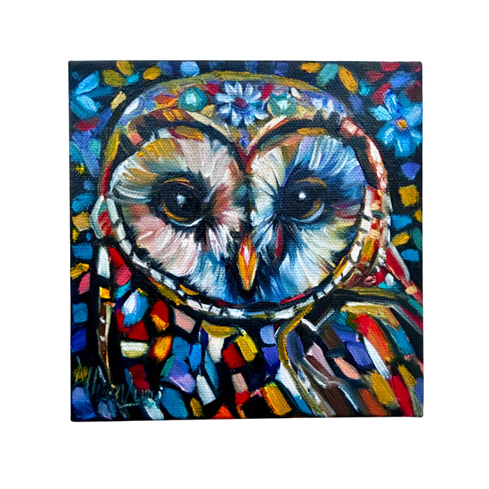 Owl Original Oil Painting 8