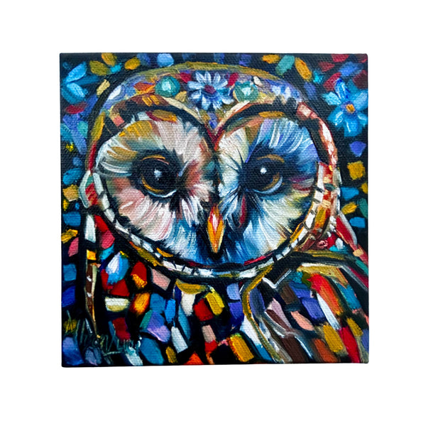 Owl Original Oil Painting 8