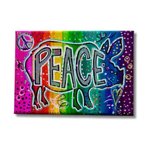 Load image into Gallery viewer, Summer Collection PEACE Rainbow Pig 5x7 Original Painting
