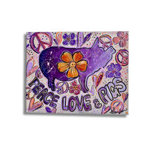 Load image into Gallery viewer, Summer Collection Peace Love &amp; Pigs 8x10 Original Painting
