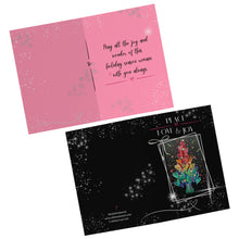 Load image into Gallery viewer, Peace, Love &amp; Joy Colorful Heart Trees Holiday Cards, Set of 10, 30, 50 Allison Luci Art
