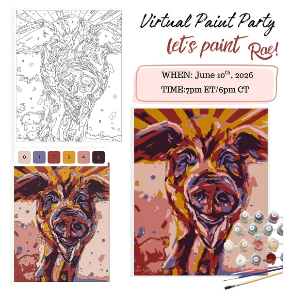 Paint of Numbers Kit - Rae of Sunshine with Virtual Paint Party