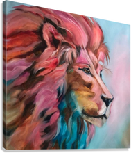 Load image into Gallery viewer, Ramsey the Lion Original Oil Painting Framed 24”x 24”
