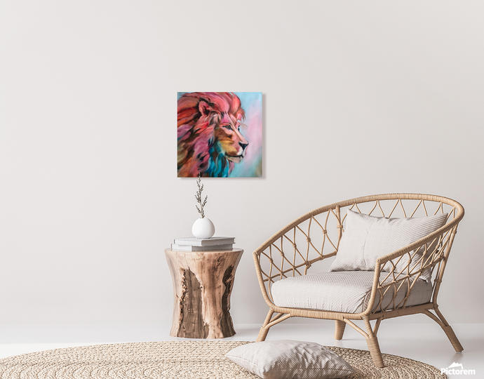 Ramsey Lion Art Reproduction on Gallery Wrapped Canvas Print from Original Painting Allison Luci- MANY Sizes