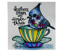 Load image into Gallery viewer, Simple Things Original Watercolor Painting 5”x 5” Framed
