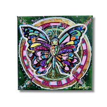 Load image into Gallery viewer, Summer Collection Stained Glass Wings of Hope 5 x 5 Original Painting
