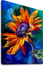 Load image into Gallery viewer, Colorful Sunflower Today I Choose Joy Gallery Wrapped CANVAS Print - Allison Luci
