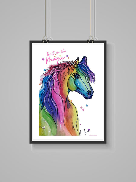 Trust in the Magic Poster Rainbow Horse - Allie for the Soul