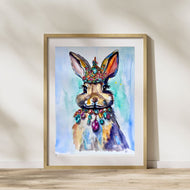 The Royal Hare Giclee Bunny Rabbit Fine Art Paper Print Multiple Sizes