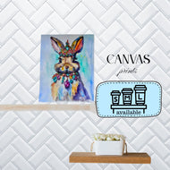 The Royal Hare CANVAS Print Bunny Love for Rabbit Awareness - Multiple Sizes
