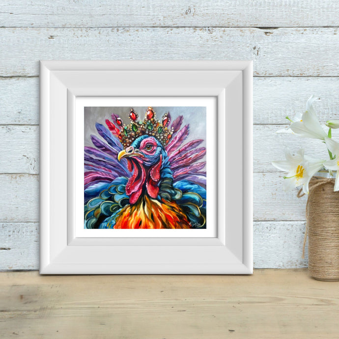 Jeweled Royal Turkey Art PAPER Giclee PRINT Unstoppable - Multiple Sizes