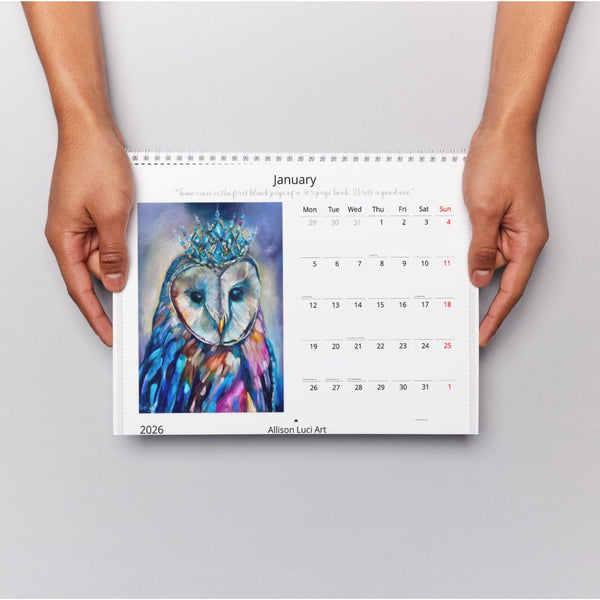 2026 Bejeweled Animal Artworks Calendar Allison Luci