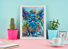 Load image into Gallery viewer, Large 9&quot; x 12&quot; Colorful Pig Portrait Fine Art Print PRINT STOCK
