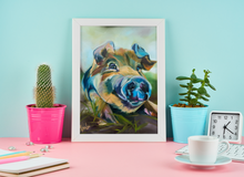 Load image into Gallery viewer, LARGE 11&quot; x 14&quot; Flip from Odd Man Inn in Tennessee Pig Painting Fine Art Paper Print (STOCK)
