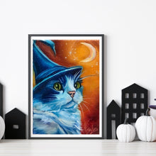 Load image into Gallery viewer, Witchy Kitties Collection - 5&quot; x 7&quot; Cat Art Giclee Paper Print&quot;You are Made of Magic&quot;
