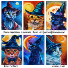 Load image into Gallery viewer, Witchy Kitties Collection - 5&quot; x 7&quot; Cat Art Giclee Paper Print &quot;The World is it&#39;s Own Magic&quot;
