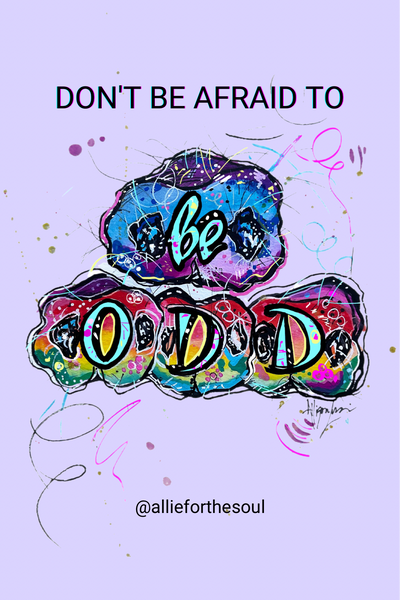 Don’t Be Afraid To Be Odd Pig Snout Art Sticker