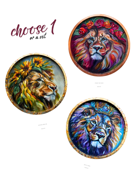 LIONS - 3 Designs - Gicleé Fine Art Paper or Canvas Art Print - Multiple Sizes Allison Luci Art