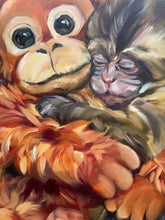 Load and play video in Gallery viewer, Punch the Monkey Art Original Oil Painting 11" x 14"
