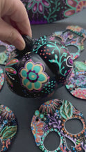 Load and play video in Gallery viewer, Small Reain Colorful3-D Pumpkins Halloween Boho Art - Decoration
